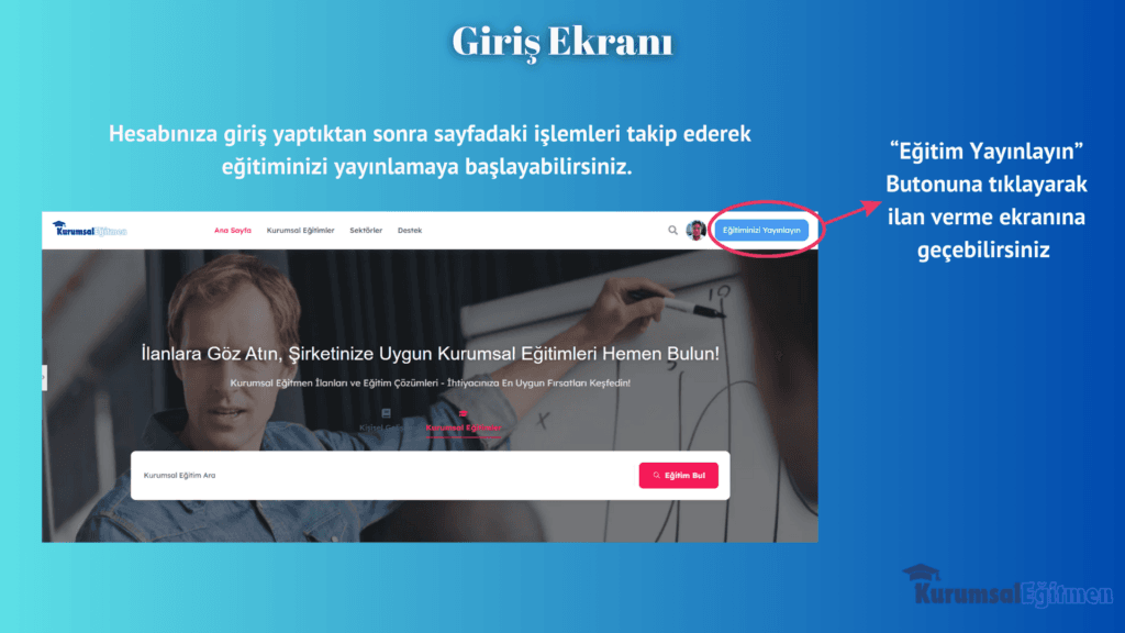 Giriş ekranı